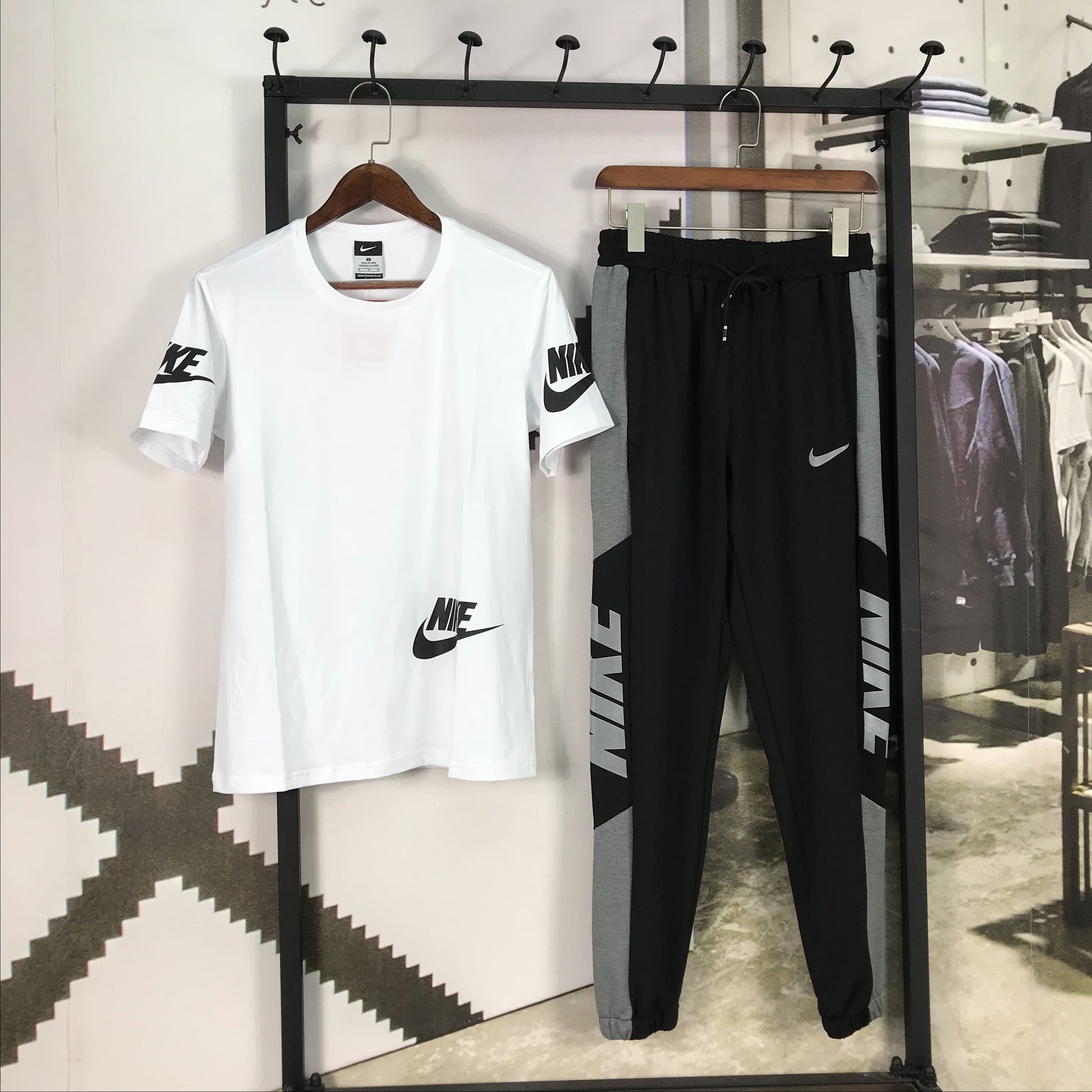 N Logo Tee + Tracksuit Pants - whatever on