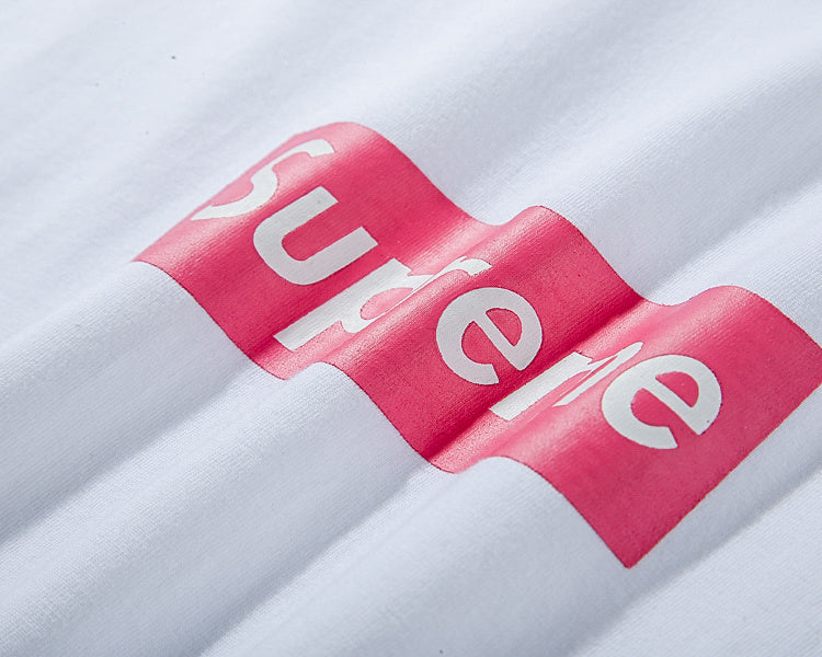 Pink Box Logo T-Shirt - whatever on