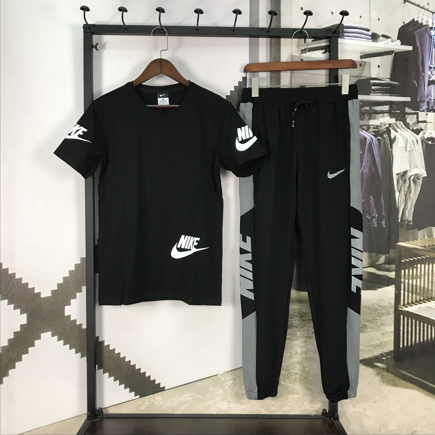 N Logo Tee + Tracksuit Pants - whatever on