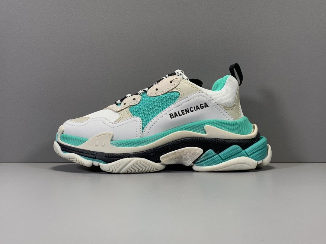Triple s green and white solid sole - whatever on