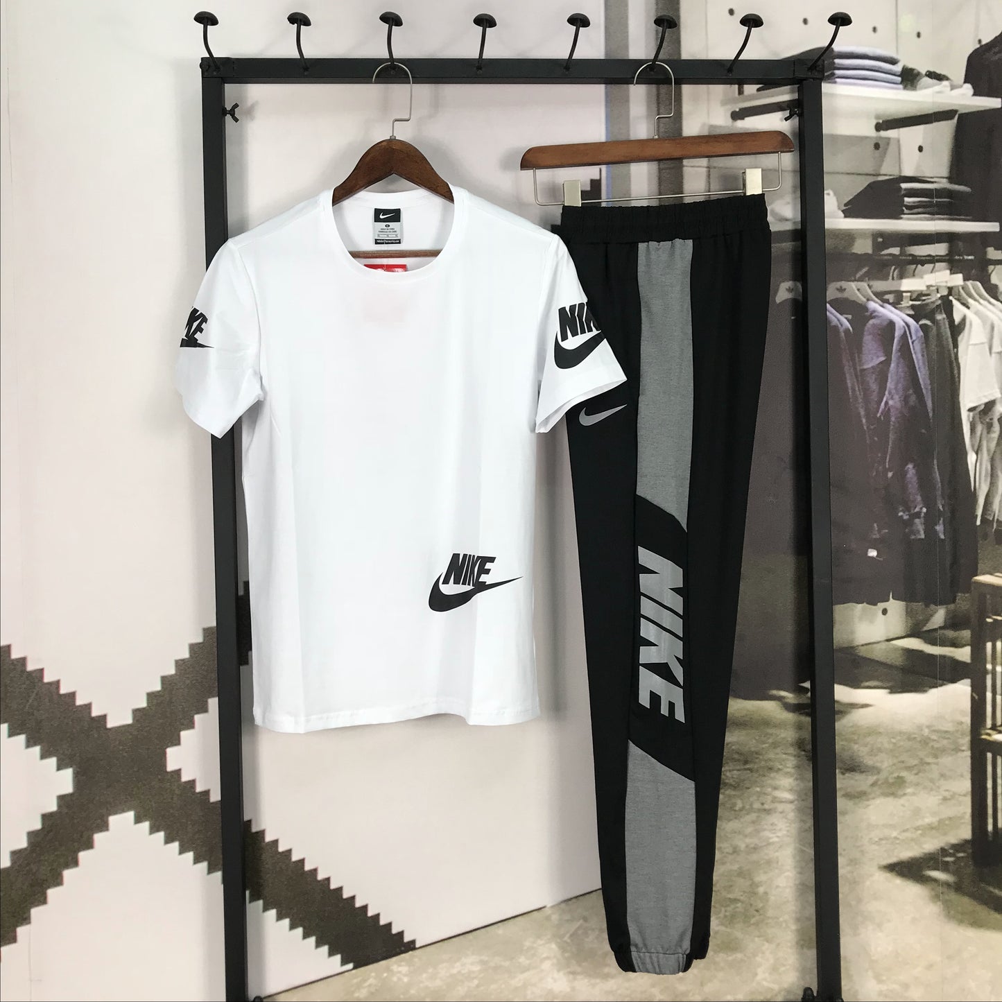 N Logo Tee + Tracksuit Pants - whatever on