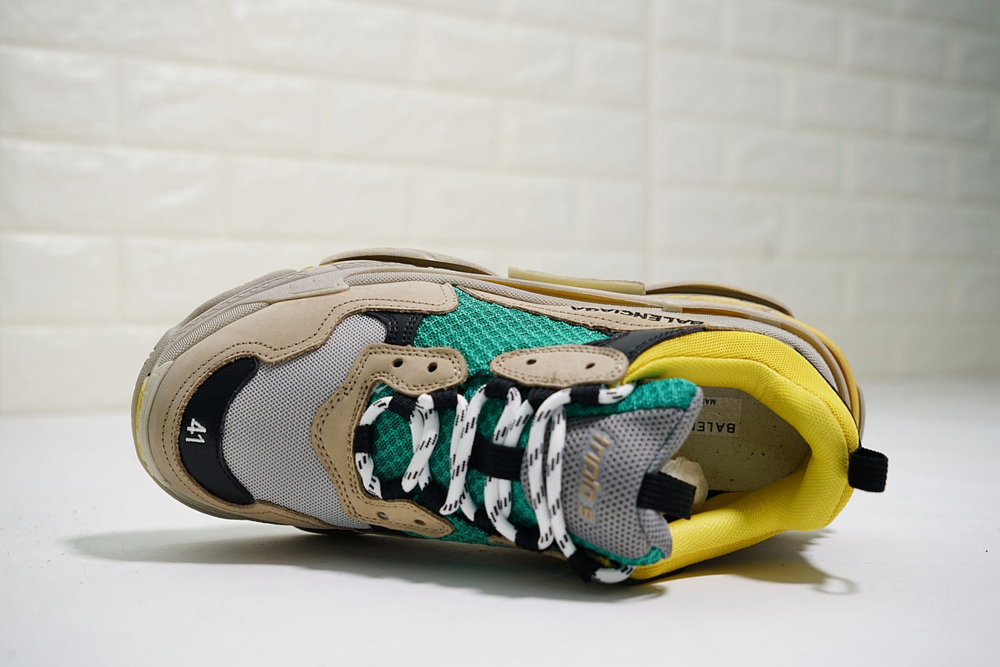 Triple s green and yellow solid sole - whatever on