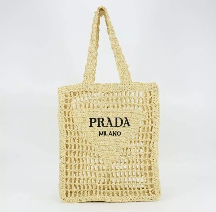 Natural crochet tote bag