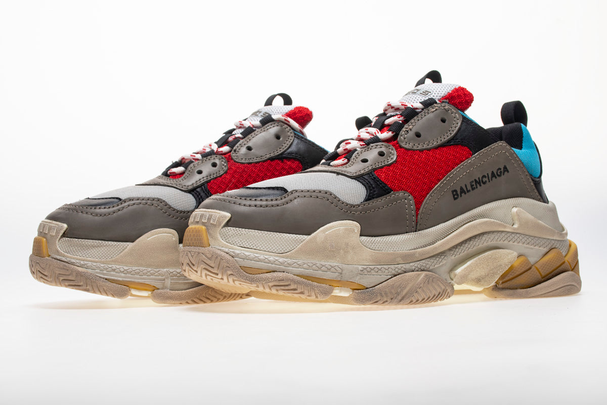 Triple s red, blue and grey solid sole - whatever on