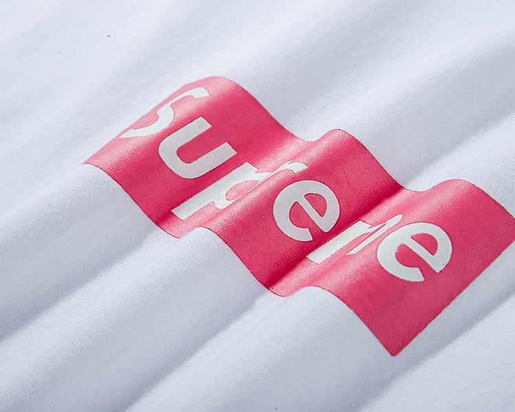 Pink Box Logo T-Shirt - whatever on 