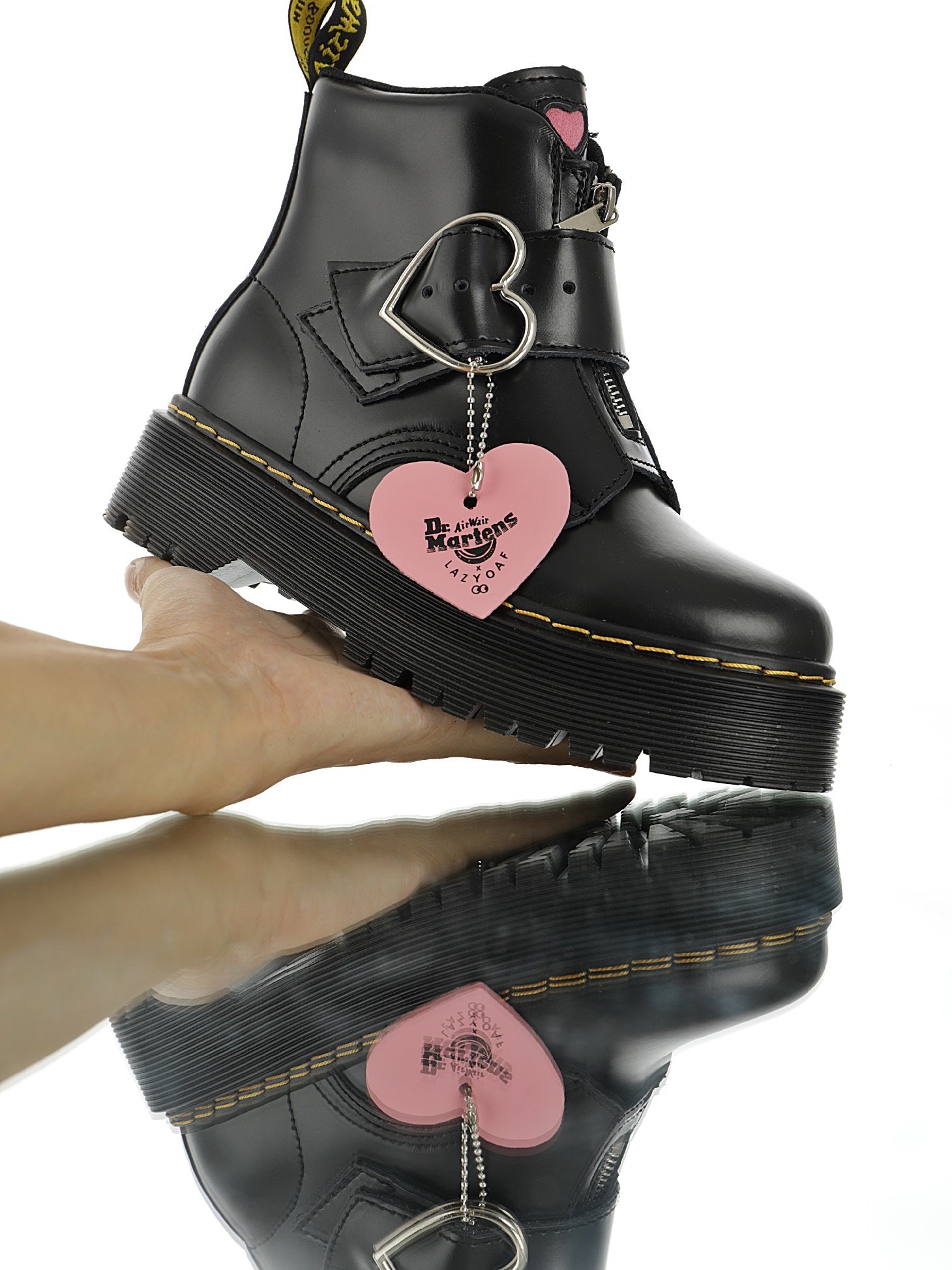 Lazy Oaf Buckle Boots - whatever on 
