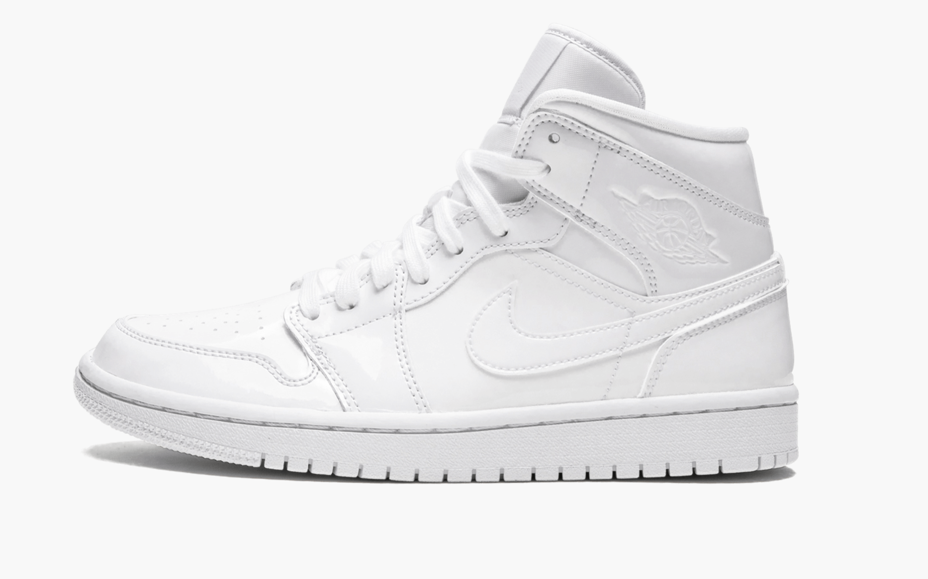 WMNS Air Jordan 1 Mid  “Triple White Patent Leather” - whatever on 