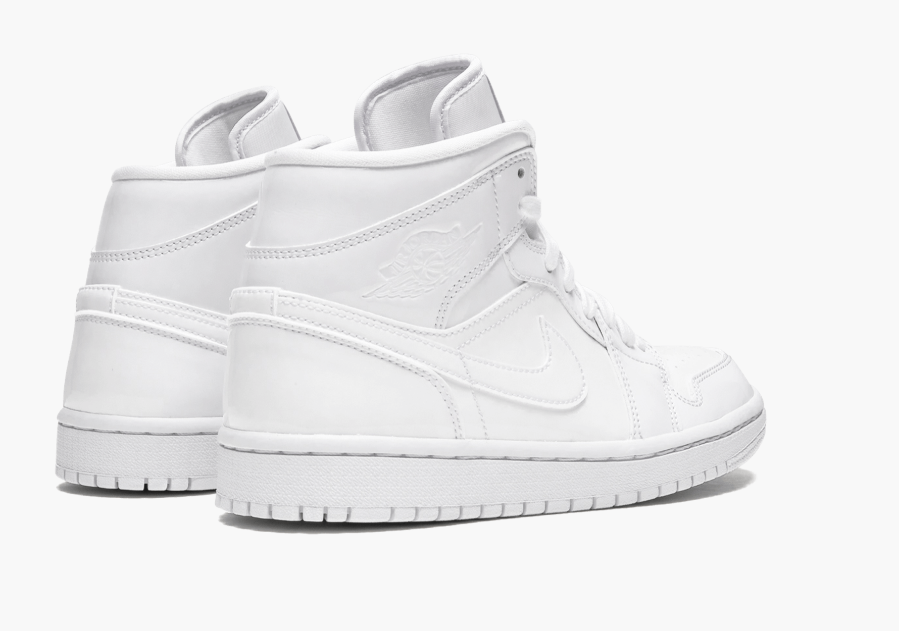 WMNS Air Jordan 1 Mid  “Triple White Patent Leather” - whatever on 